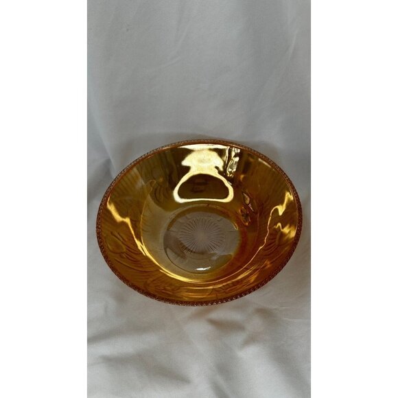 Carnival glass - Iris pattern - Marigold - 8'' - Picture 6 of 11